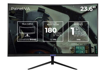 Monitor Full HD 23,6 polegadas va 1ms 180hz curvo